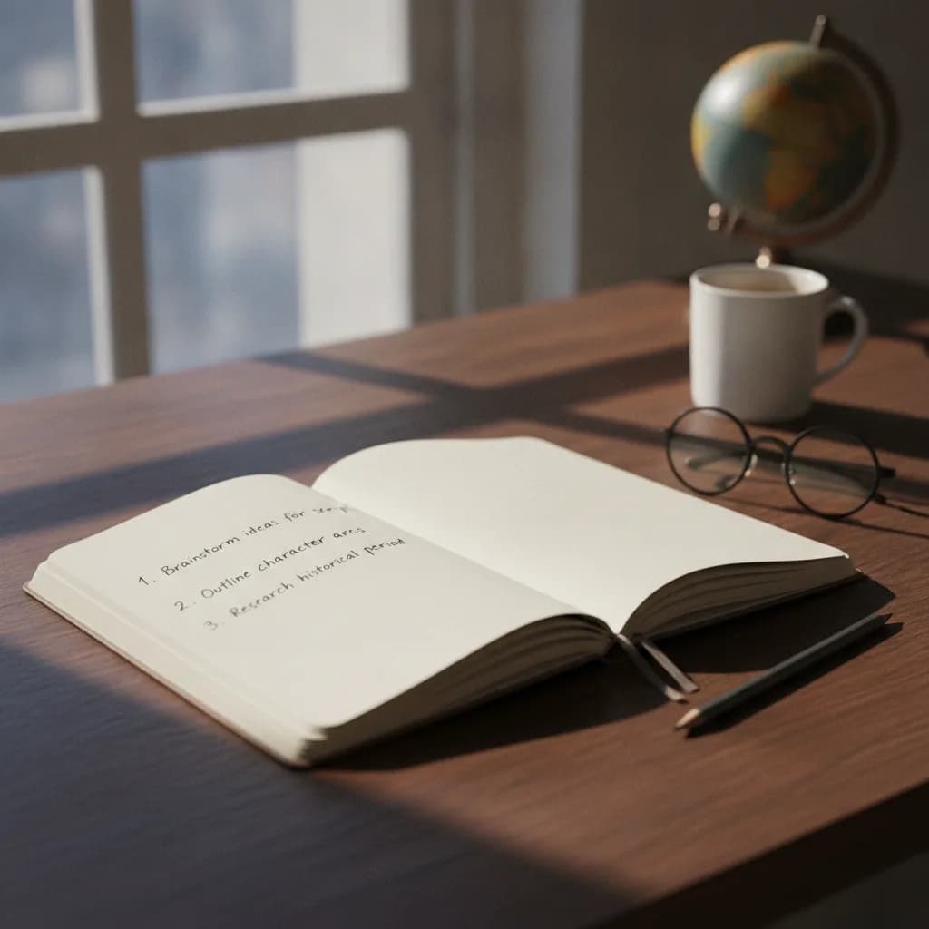Image corps – Liste de prompts sur un carnet Image corps – Liste de prompts sur un carnet