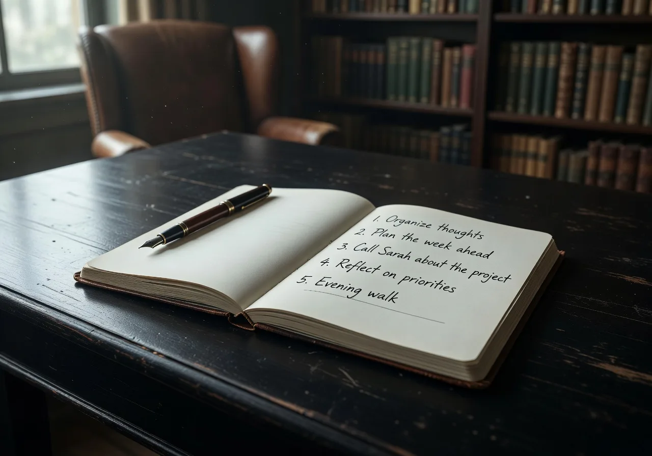 Image corps – Liste de prompts sur un carnet Image corps – Liste de prompts sur un carnet