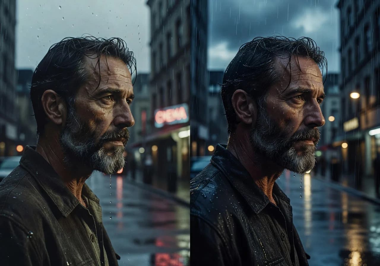 Image corps – Comparaison détail avant/après upscale Image corps – Comparaison détail avant/après upscale