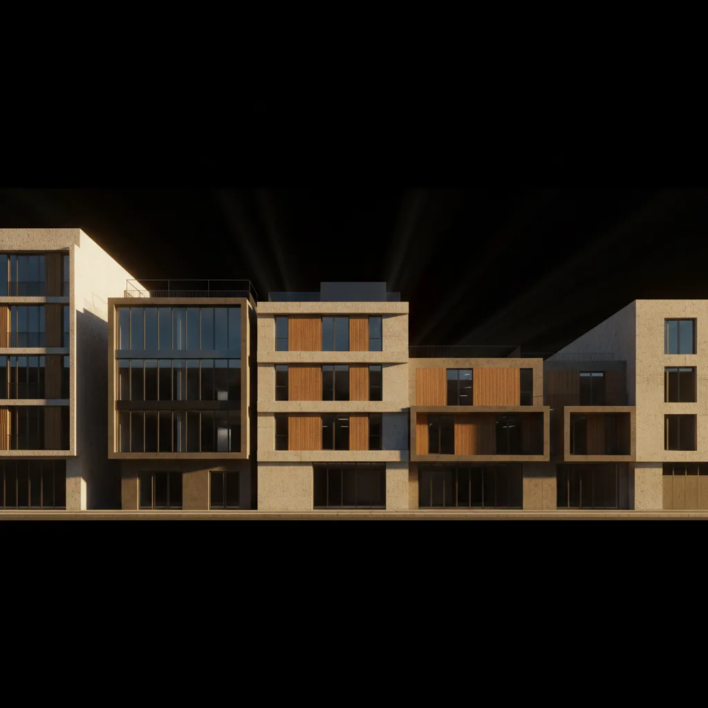 Perspective architecturale stylisée générée par IA Perspective architecturale stylisée générée par IA