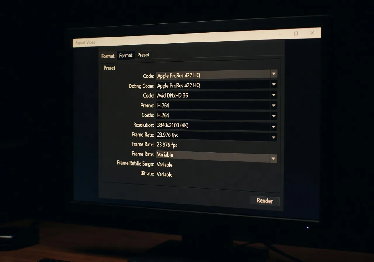 Image corps – Export settings Image corps – Export settings