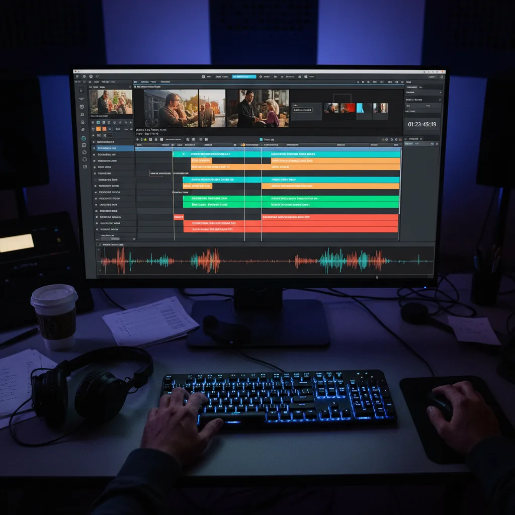 Image corps – Timeline avec bruitages AudioGen Image corps – Timeline avec bruitages AudioGen
