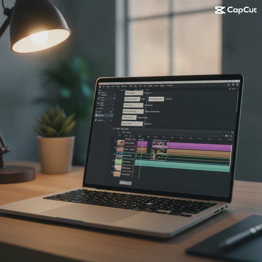 Image corps – Interface CapCut et sous-titres auto Image corps – Interface CapCut et sous-titres auto
