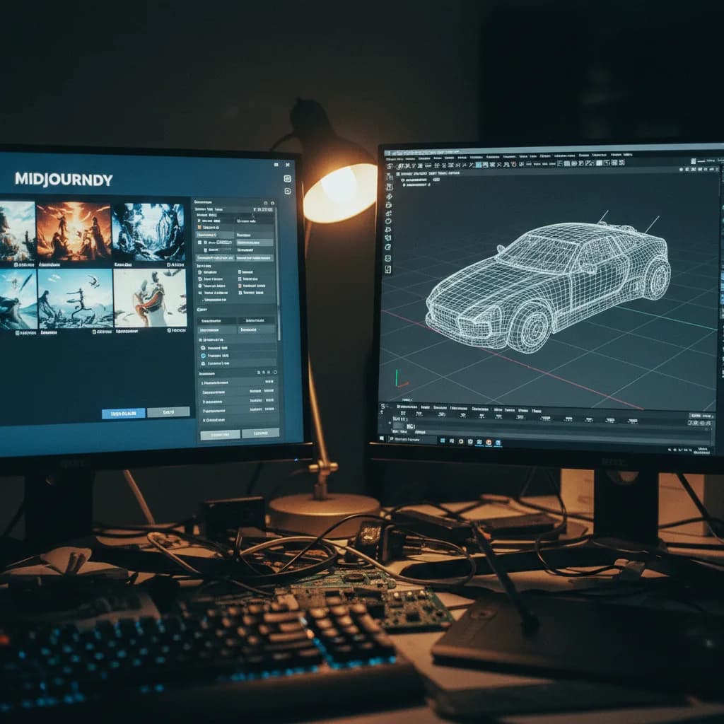 Image corps – Pipeline Midjourney → CSM → Blender Image corps – Pipeline Midjourney → CSM → Blender