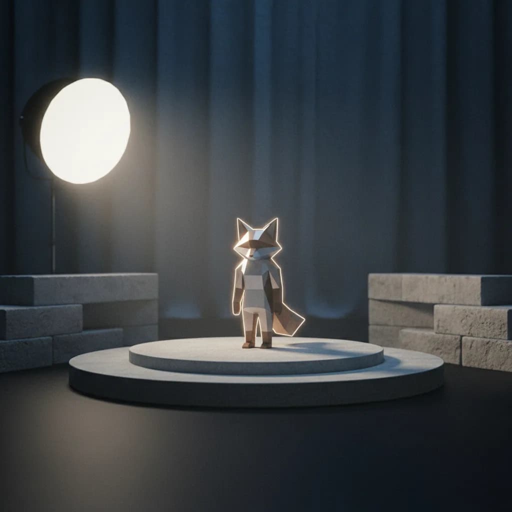 Image corps – Asset 3D dans une scène de rendu Image corps – Asset 3D dans une scène de rendu