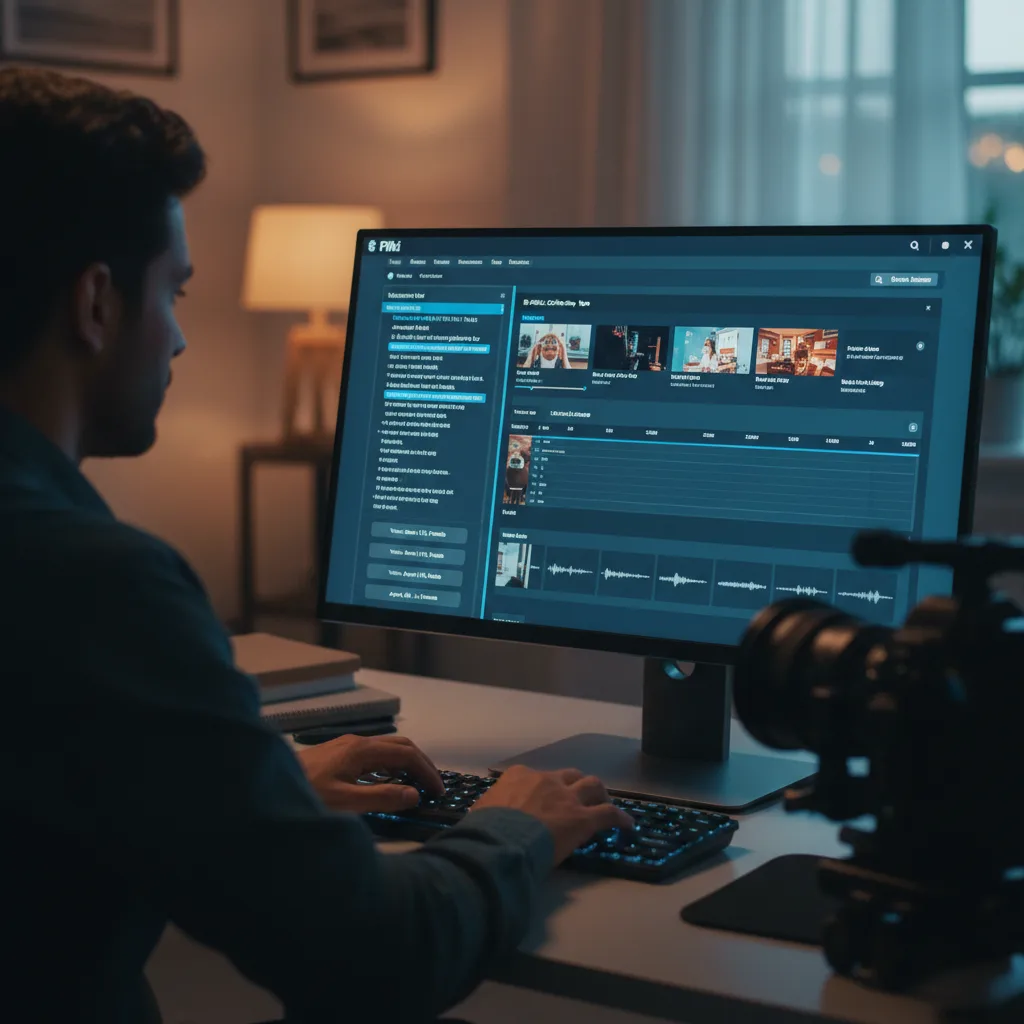 Image corps – Interface Fliki : script, voix, visuels Image corps – Interface Fliki : script, voix, visuels