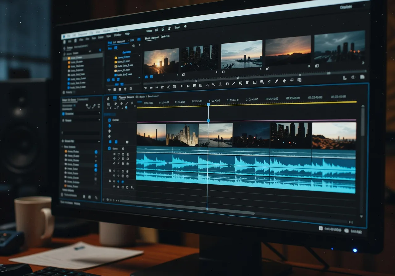 Image corps – Timeline vidéo avec piste audio native Veo Image corps – Timeline vidéo avec piste audio native Veo