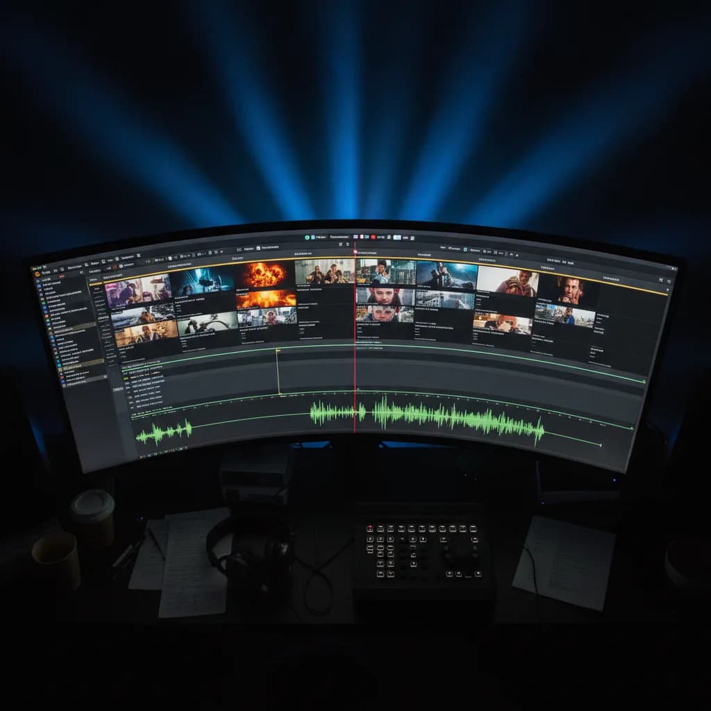 Image corps – Piste Suno dans une timeline de montage Image corps – Piste Suno dans une timeline de montage