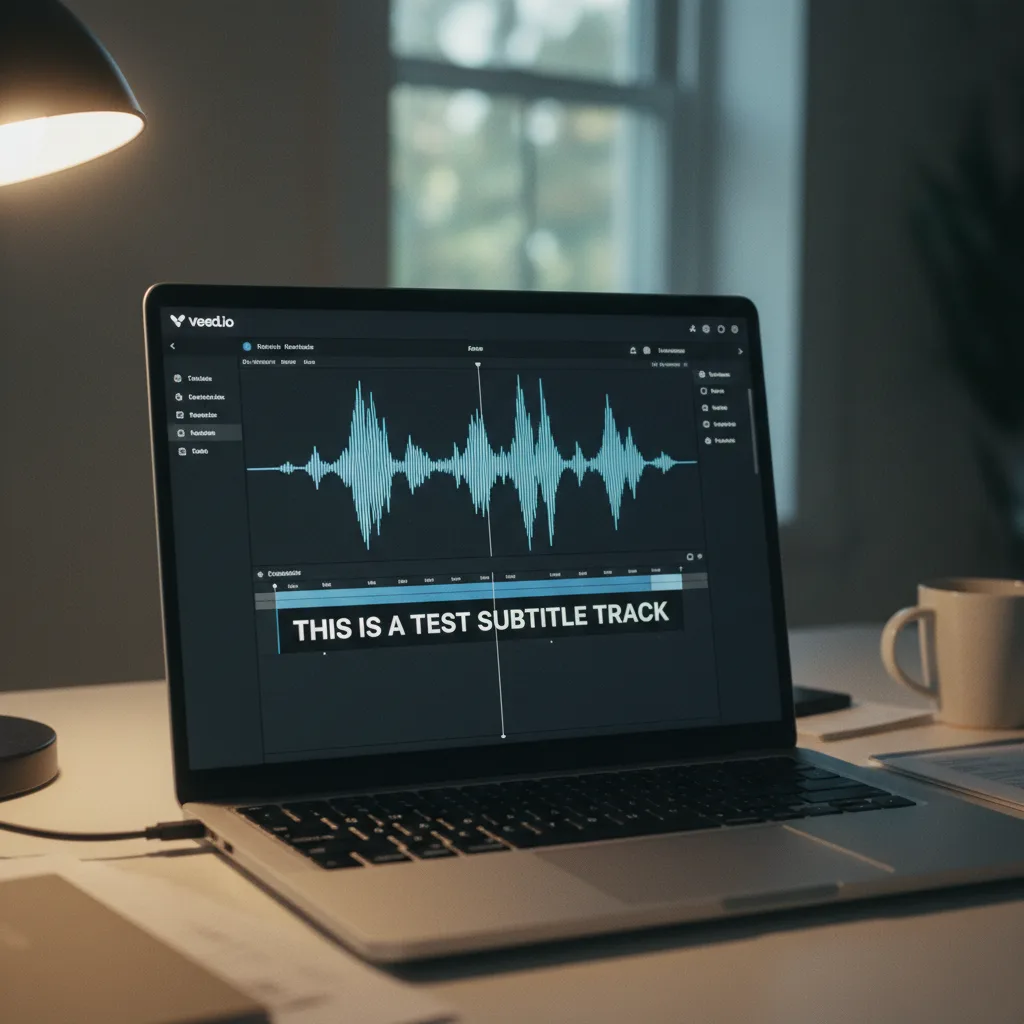 Image corps – Interface Veed sous-titres et audio Image corps – Interface Veed sous-titres et audio