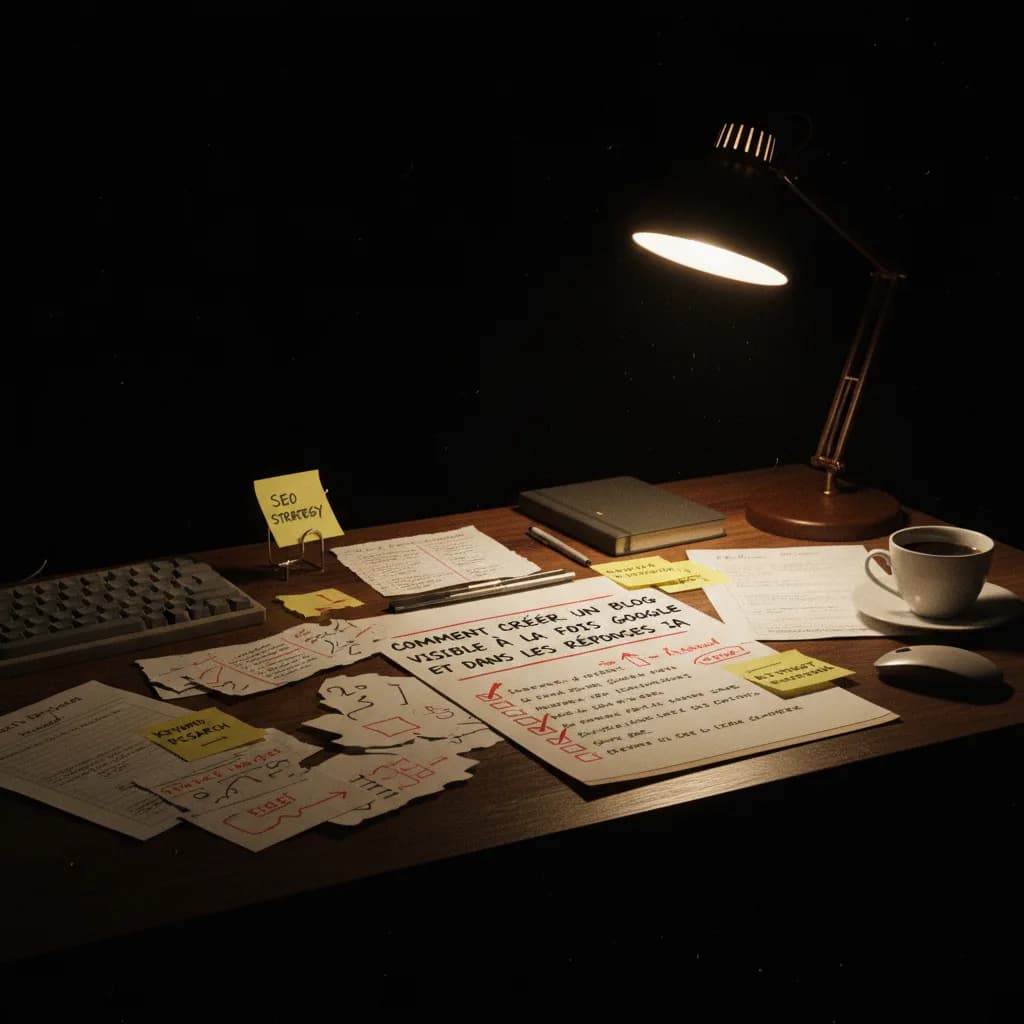 Comment créer un blog visible à la fois sur Google et dans les réponses IA workflow Comment créer un blog visible à la fois sur Google et dans les réponses IA workflow