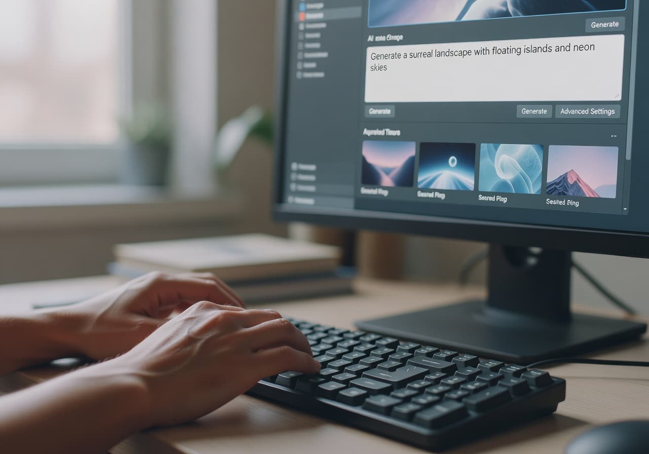 Image corps – Saisie du premier prompt dans le navigateur Image corps – Saisie du premier prompt dans le navigateur