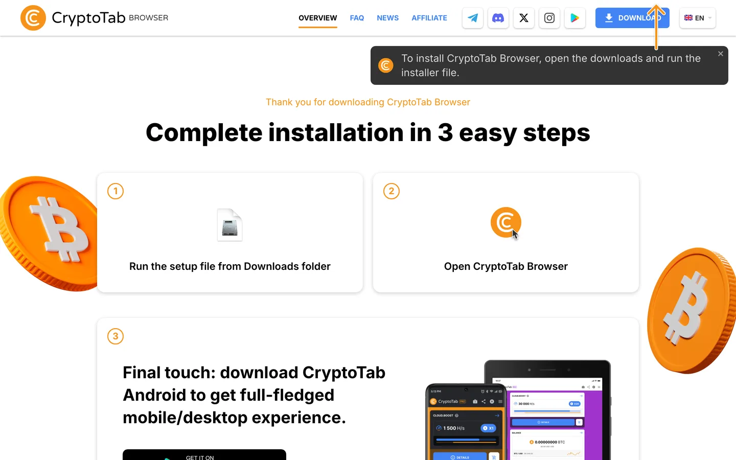 CryptoTab Browser - miner Bitcoin en naviguant CryptoTab Browser - miner Bitcoin en naviguant