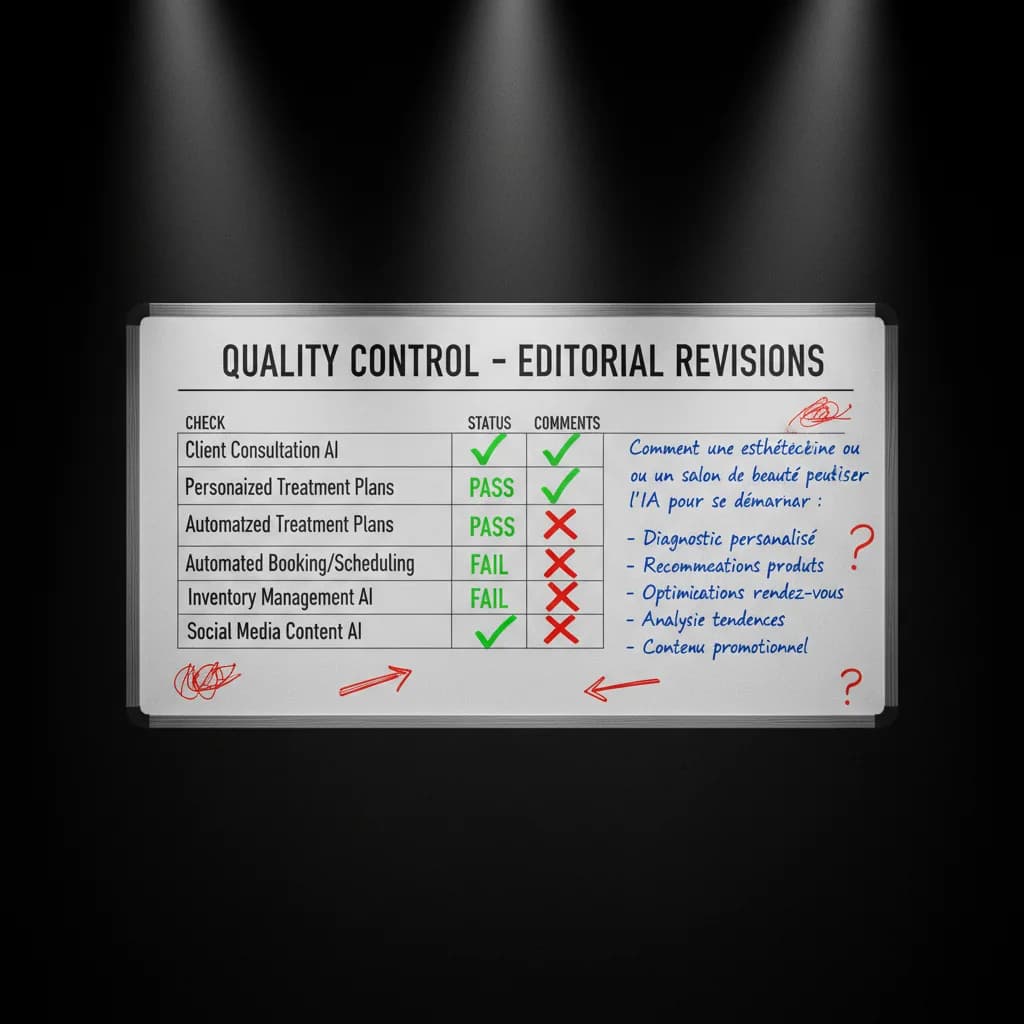 Comment une esthéticienne ou un salon de beauté peut utiliser l’IA pour se démarquer quality control Comment une esthéticienne ou un salon de beauté peut utiliser l’IA pour se démarquer quality control