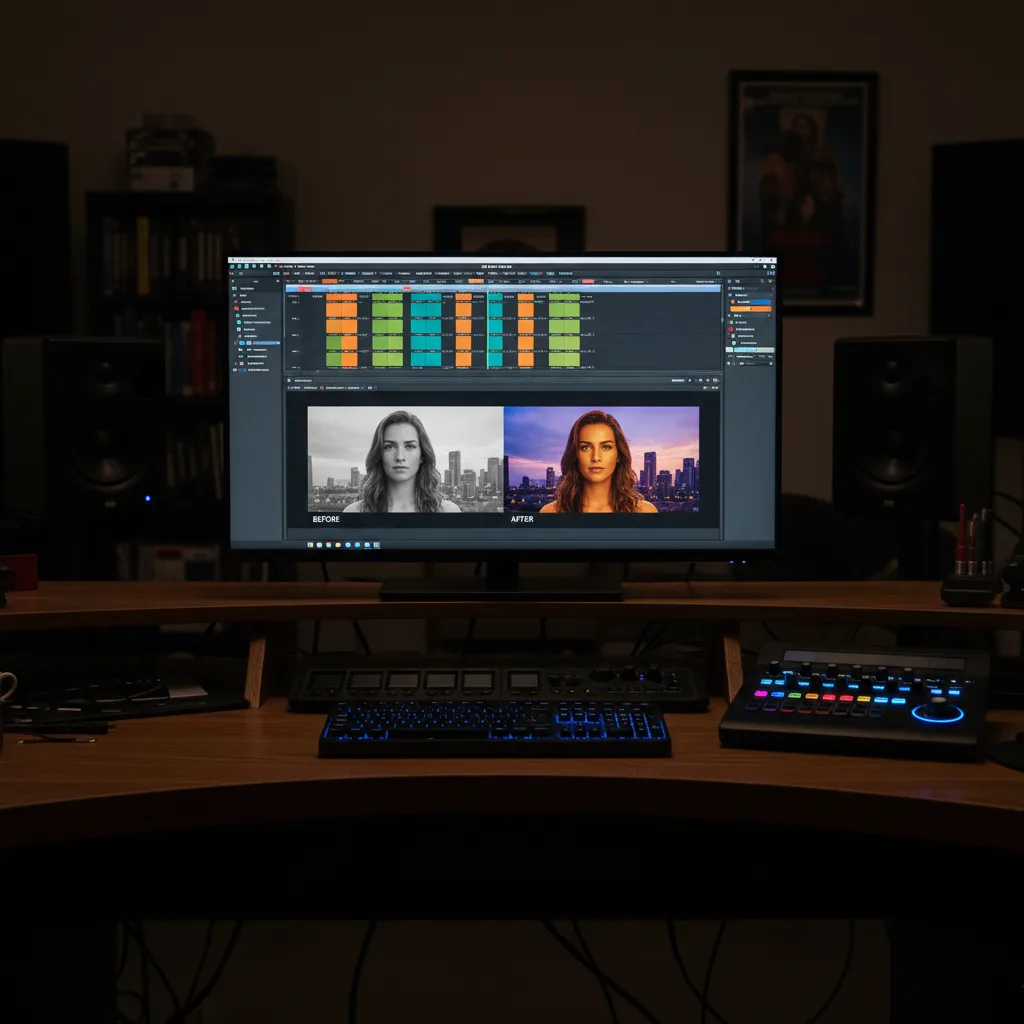 Image corps – Timeline avant / après étalonnage Image corps – Timeline avant / après étalonnage
