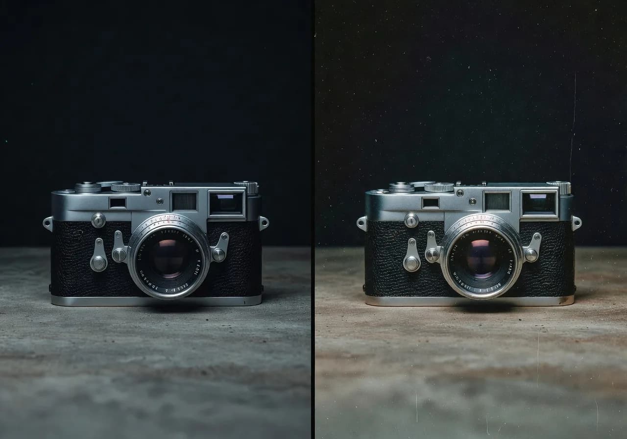 Image corps – Comparaison lisse vs grain et texture Image corps – Comparaison lisse vs grain et texture