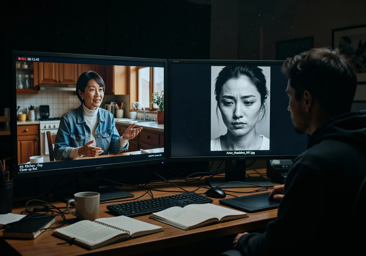 Image corps – Interface face swap : vidéo source + photo visage Image corps – Interface face swap : vidéo source + photo visage