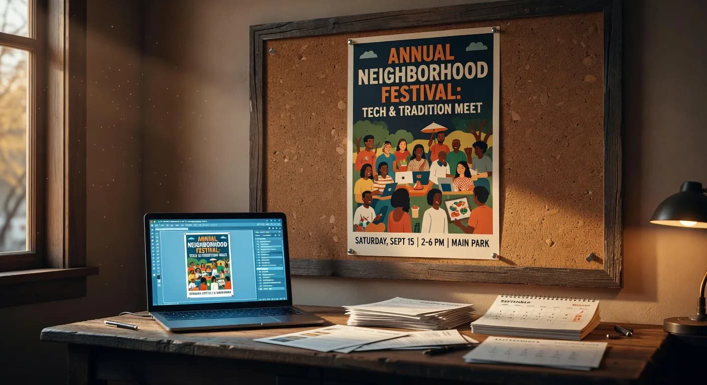 Créer des flyers et affiches pour un événement local sans designer