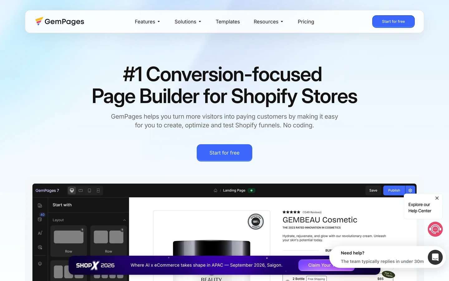 GemPages : page builder Shopify pour créer des pages haute conversion GemPages : page builder Shopify pour créer des pages haute conversion