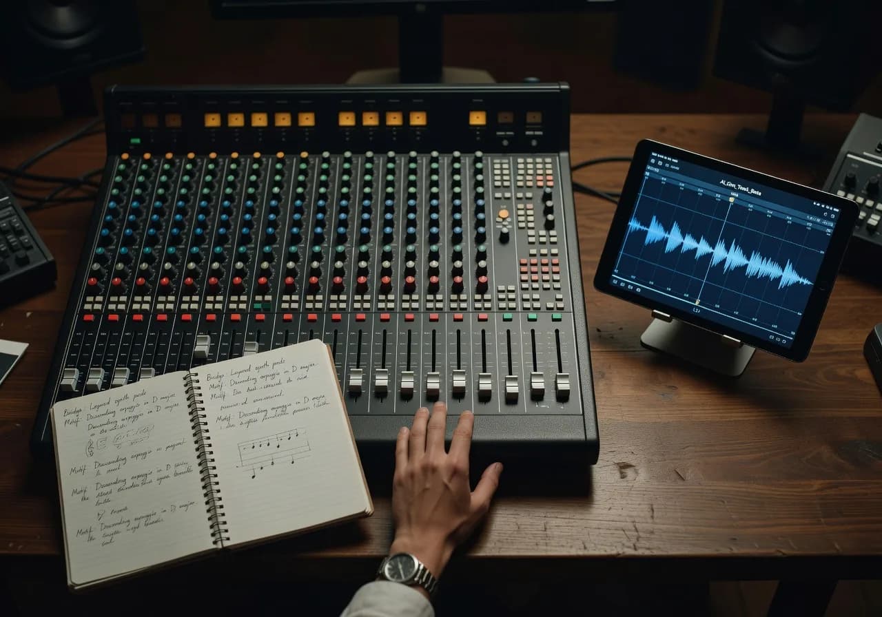 Image corps – Console et waveform IA Image corps – Console et waveform IA