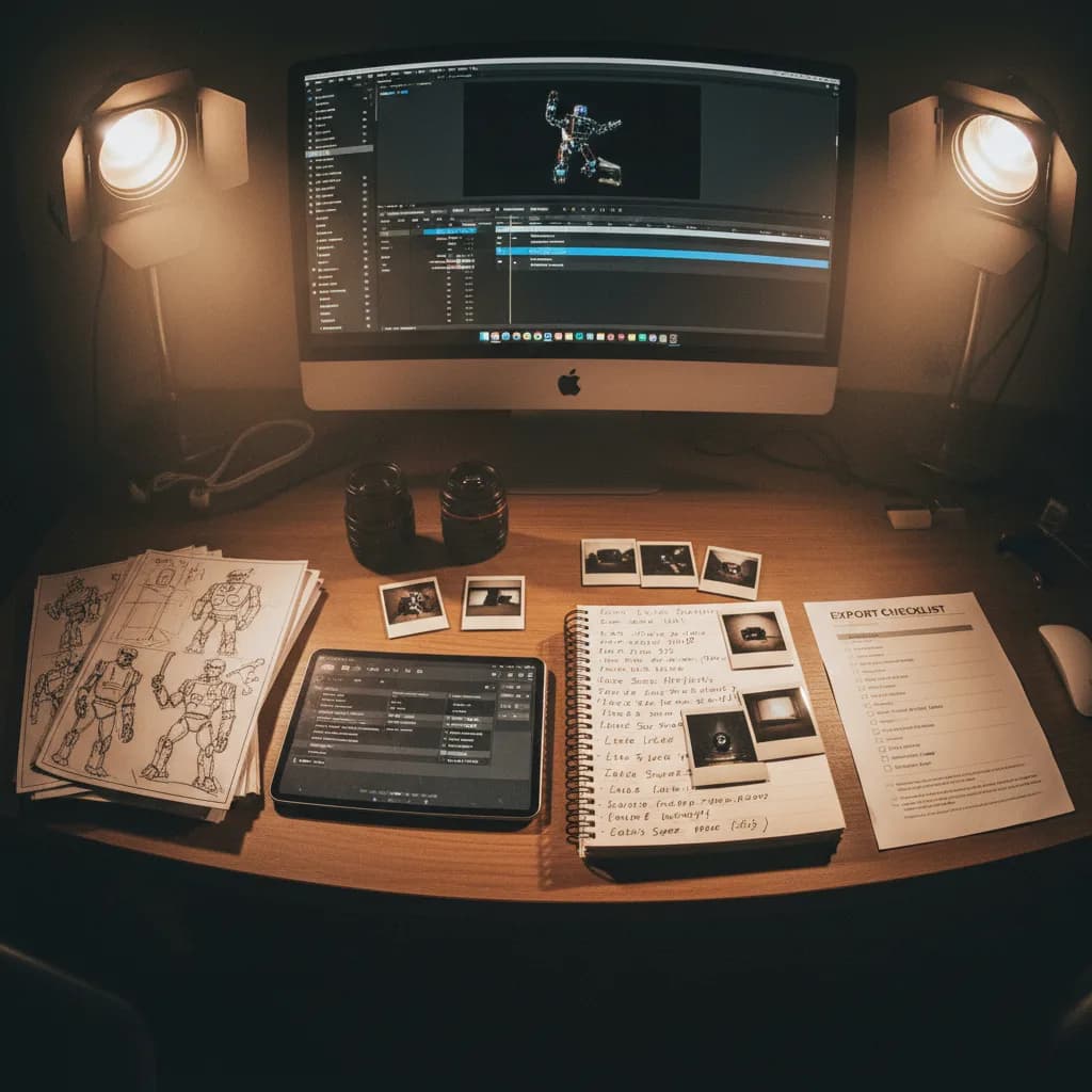 Image corps - workflow Générer des visuels publicitaires cohérents , Workflow de l''idée à l''export Image corps - workflow Générer des visuels publicitaires cohérents , Workflow de l''idée à l''export