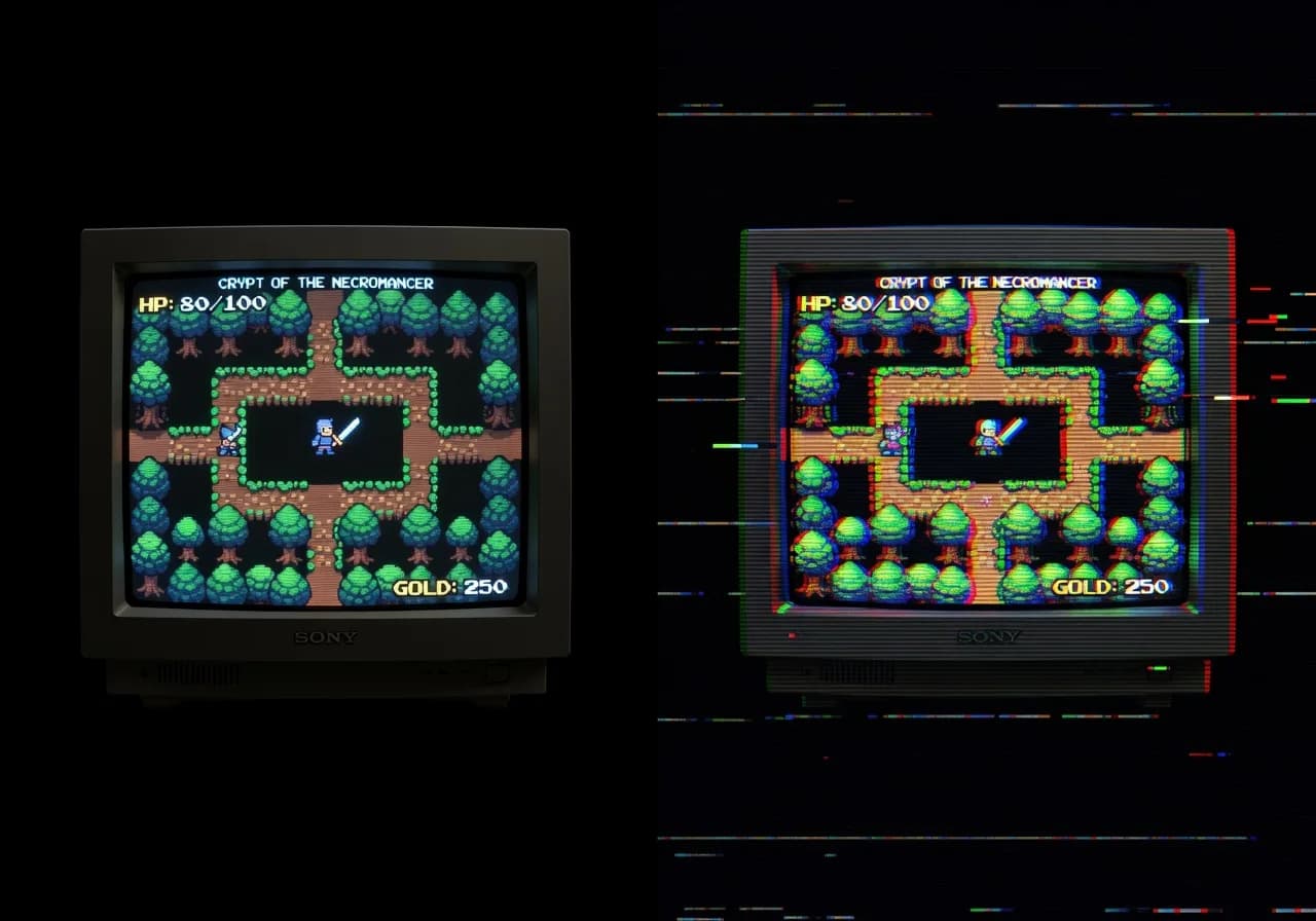 Image corps – Base propre vs même + glitch Image corps – Base propre vs même + glitch