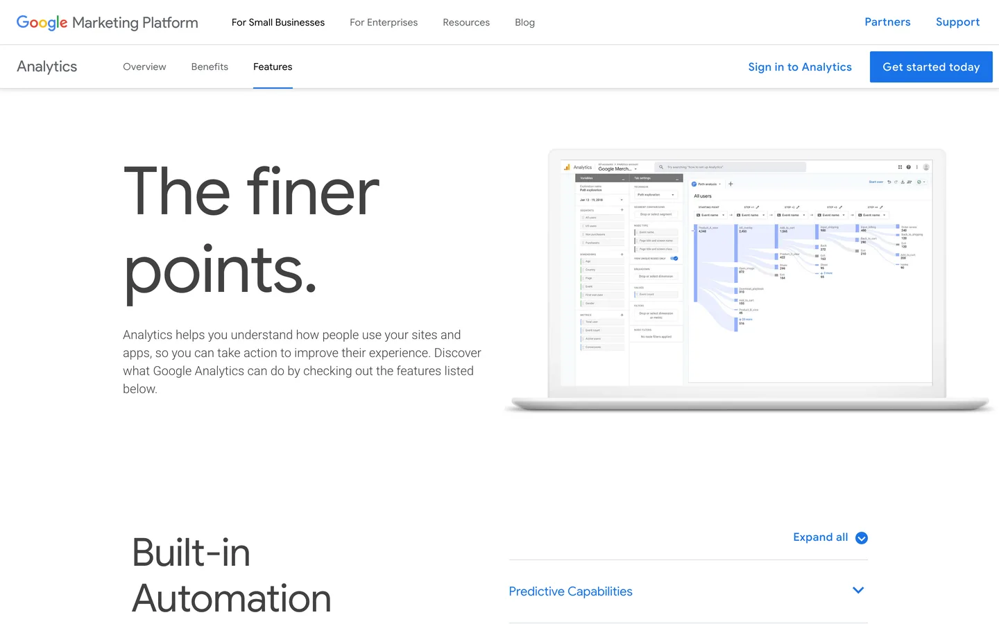 Aperçu du produit Google Analytics (capture) Aperçu du produit Google Analytics (capture)