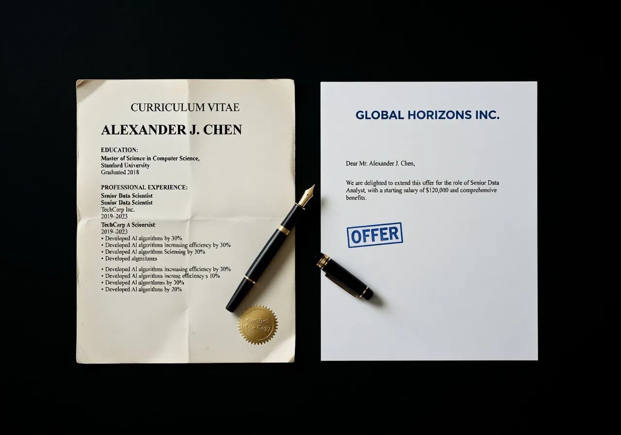 Image corps – CV et offre côte à côte Image corps – CV et offre côte à côte