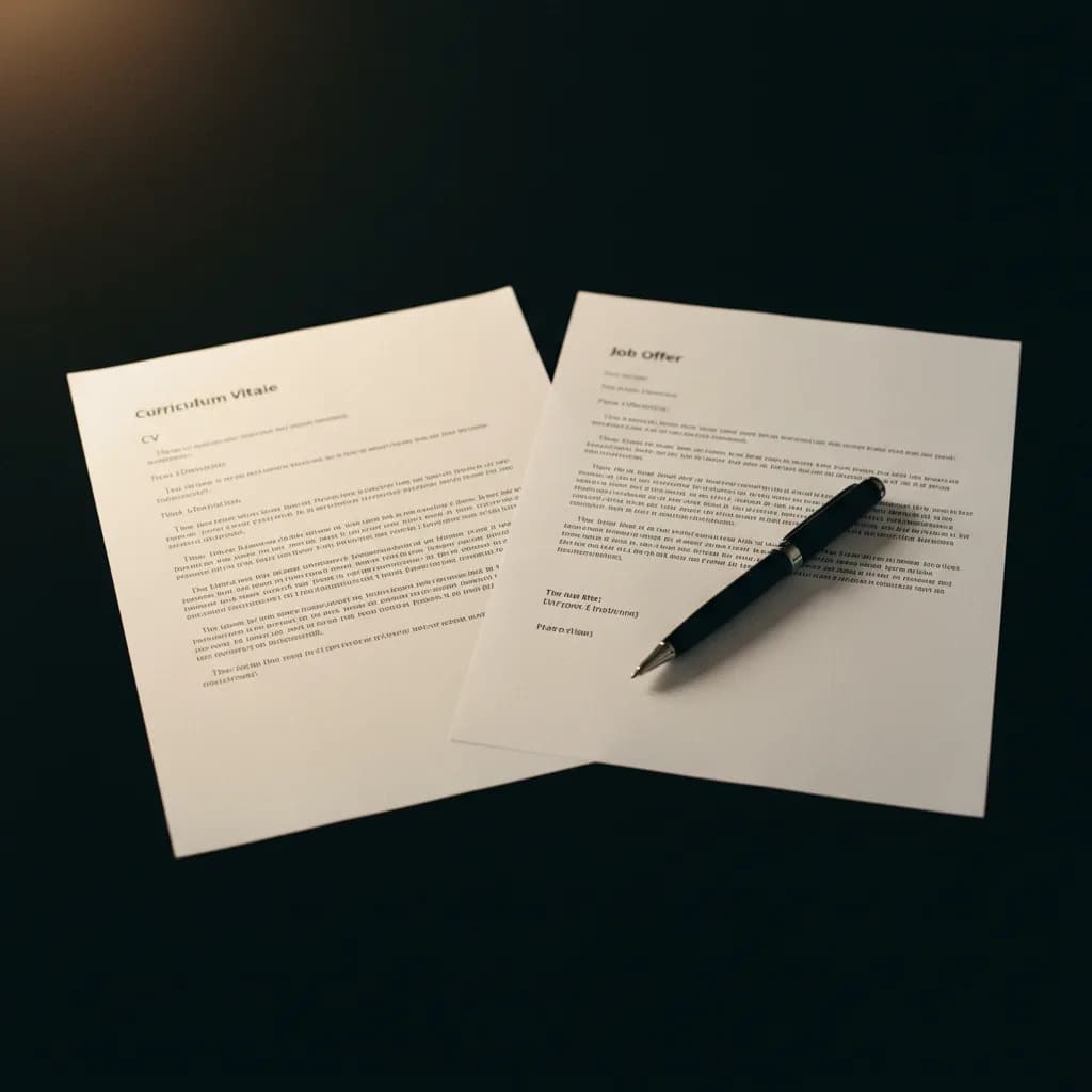 Image corps – CV et offre côte à côte Image corps – CV et offre côte à côte