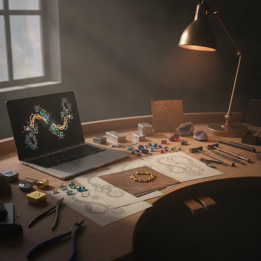 L'IA pour les créateurs de bijoux : du concept art au rendu 3D