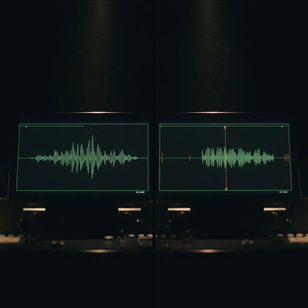 Timeline avant/après suppression des silences Timeline avant/après suppression des silences