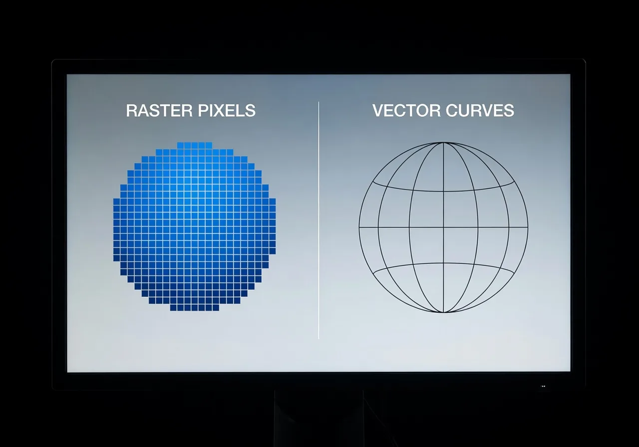 Image corps – Raster style vector vs vectorisation Image corps – Raster style vector vs vectorisation