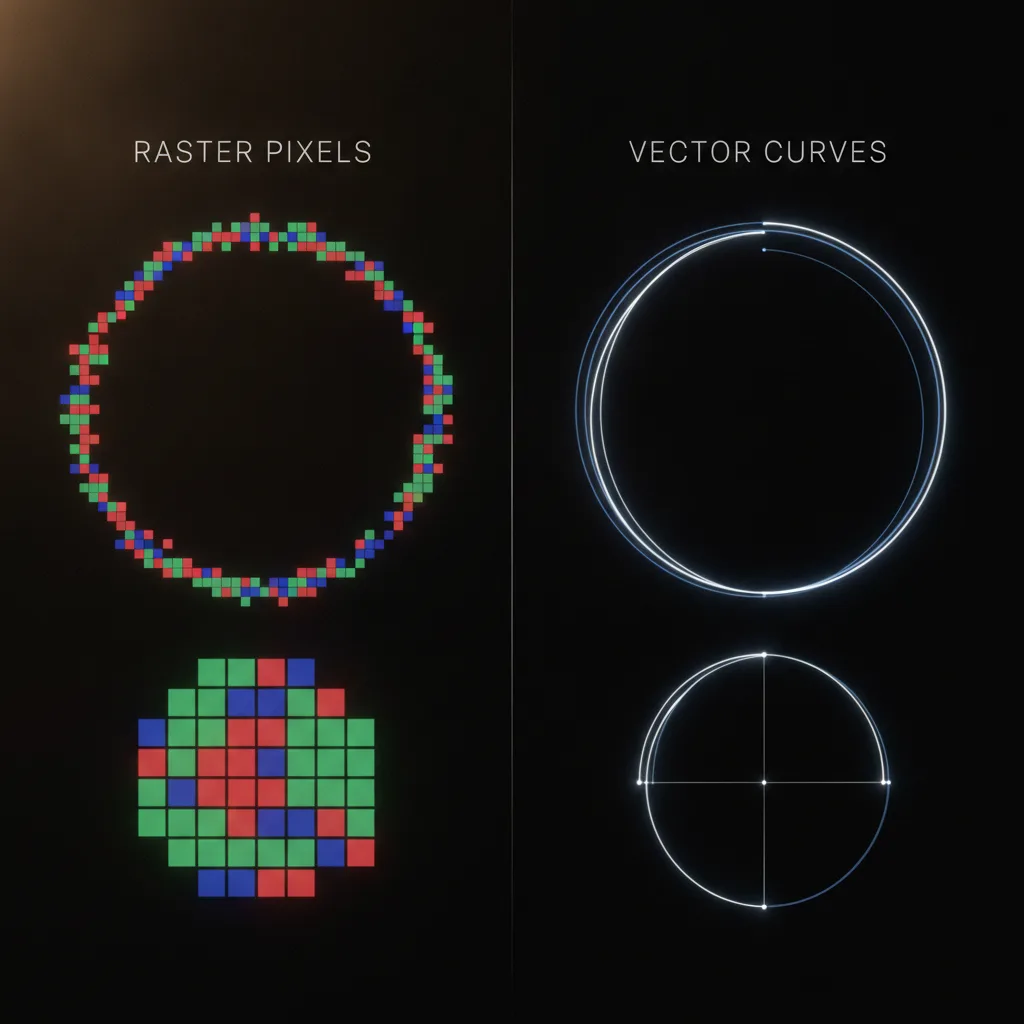 Image corps – Raster style vector vs vectorisation Image corps – Raster style vector vs vectorisation