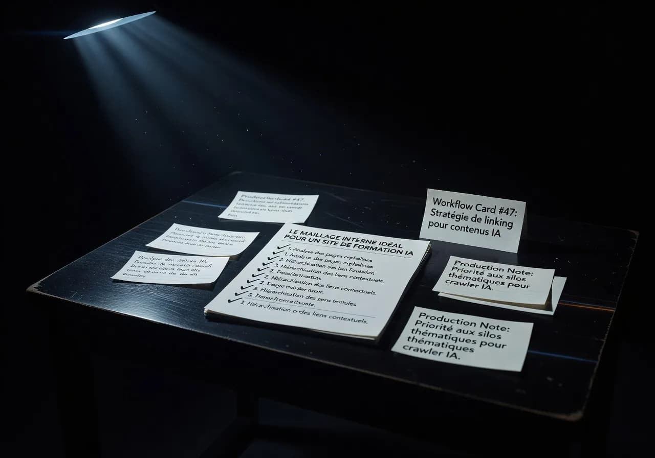 Le maillage interne idéal pour un site de formation IA workflow Le maillage interne idéal pour un site de formation IA workflow