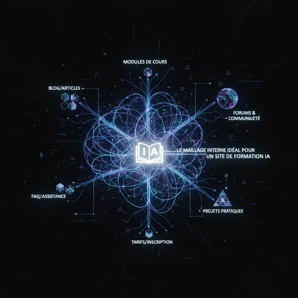 Le maillage interne idéal pour un site de formation IA