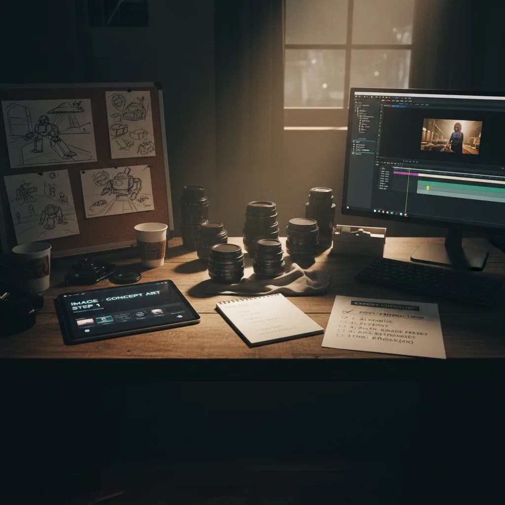Image corps - workflow Maîtriser la volumétrie lumineuse , Créer une atmosphère dense par IA Image corps - workflow Maîtriser la volumétrie lumineuse , Créer une atmosphère dense par IA