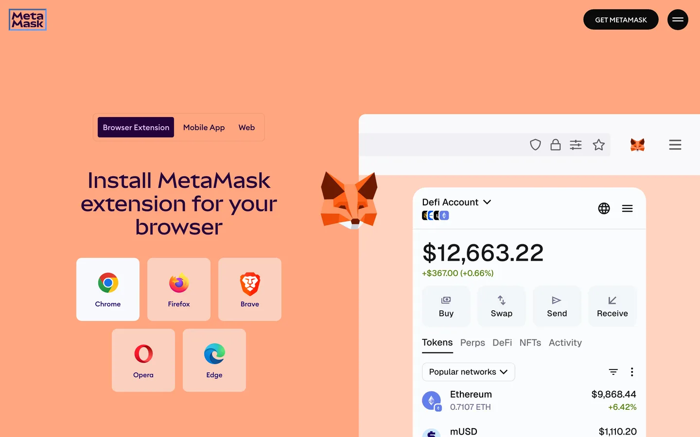 Page de téléchargement MetaMask Page de téléchargement MetaMask