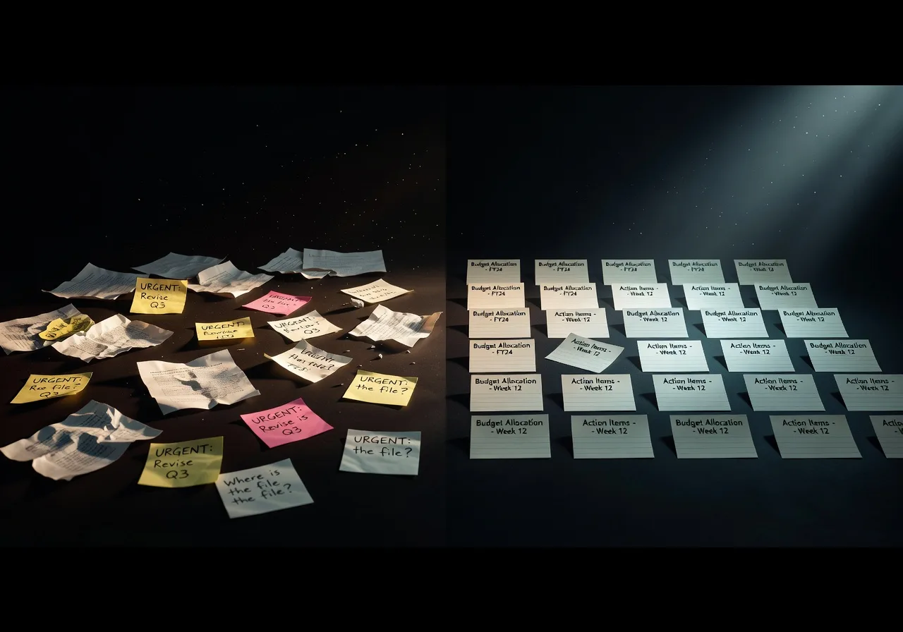 Comparaison bibliothèque de prompts désorganisée vs organisée Comparaison bibliothèque de prompts désorganisée vs organisée