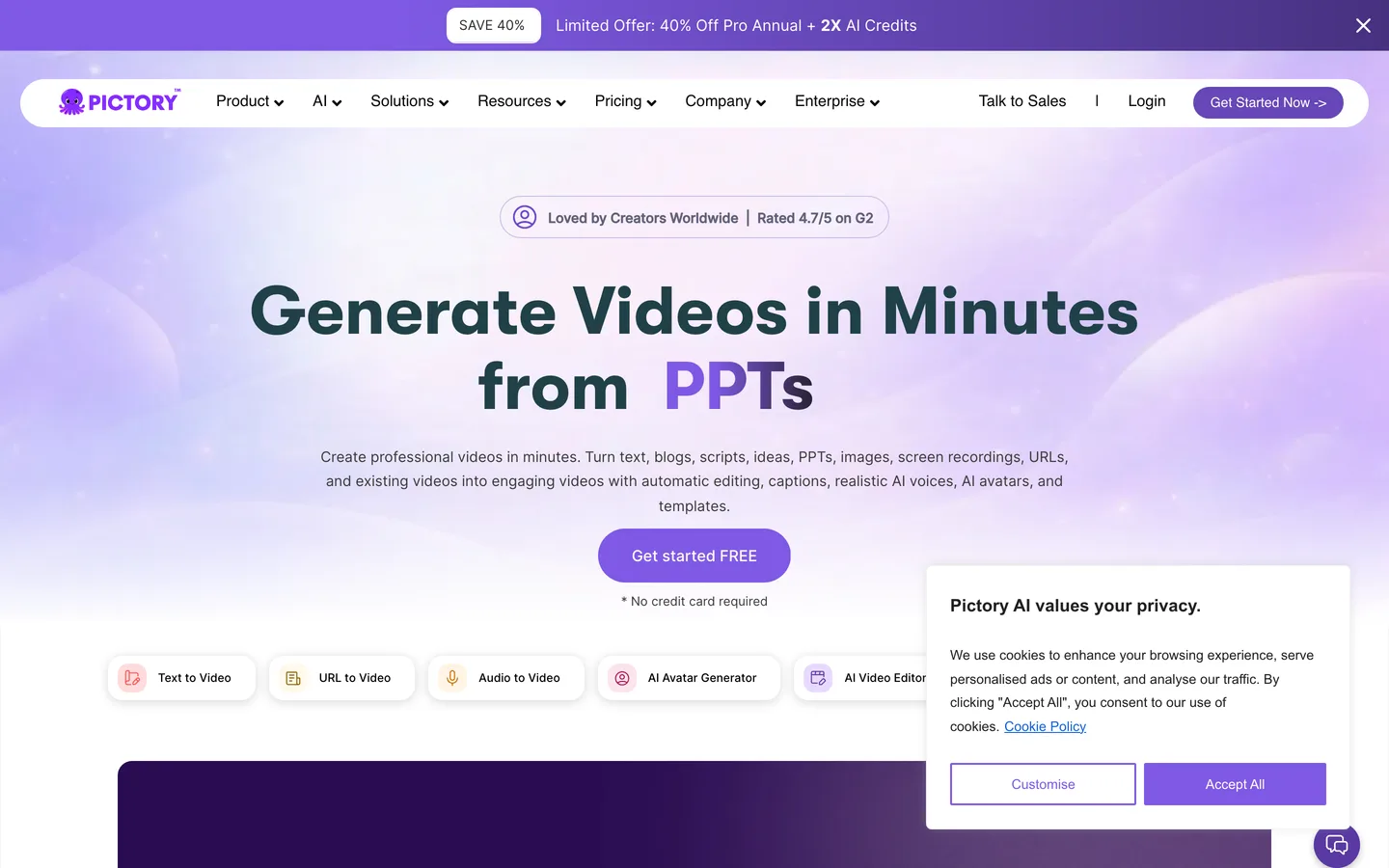 Pictory AI — interface de création vidéo par IA Pictory AI — interface de création vidéo par IA