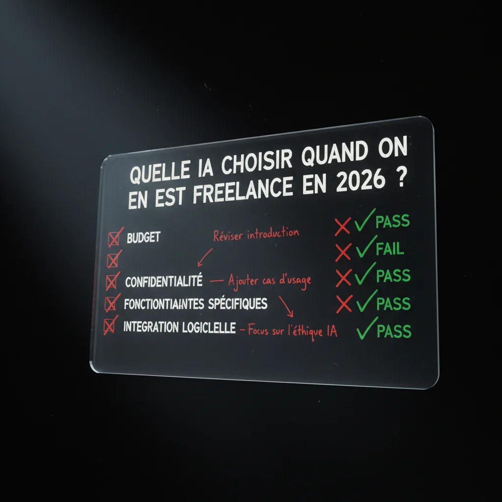 Quelle IA choisir quand on est freelance en 2026 ? quality control Quelle IA choisir quand on est freelance en 2026 ? quality control