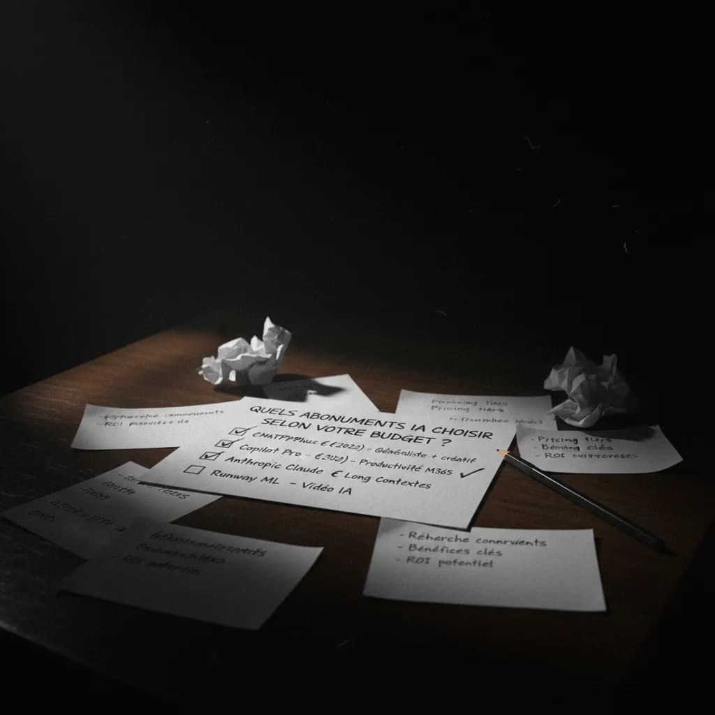 Quels abonnements IA choisir selon votre budget ? workflow Quels abonnements IA choisir selon votre budget ? workflow