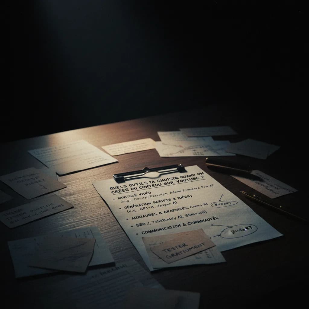 Quels outils IA choisir quand on crée du contenu sur YouTube ? workflow Quels outils IA choisir quand on crée du contenu sur YouTube ? workflow