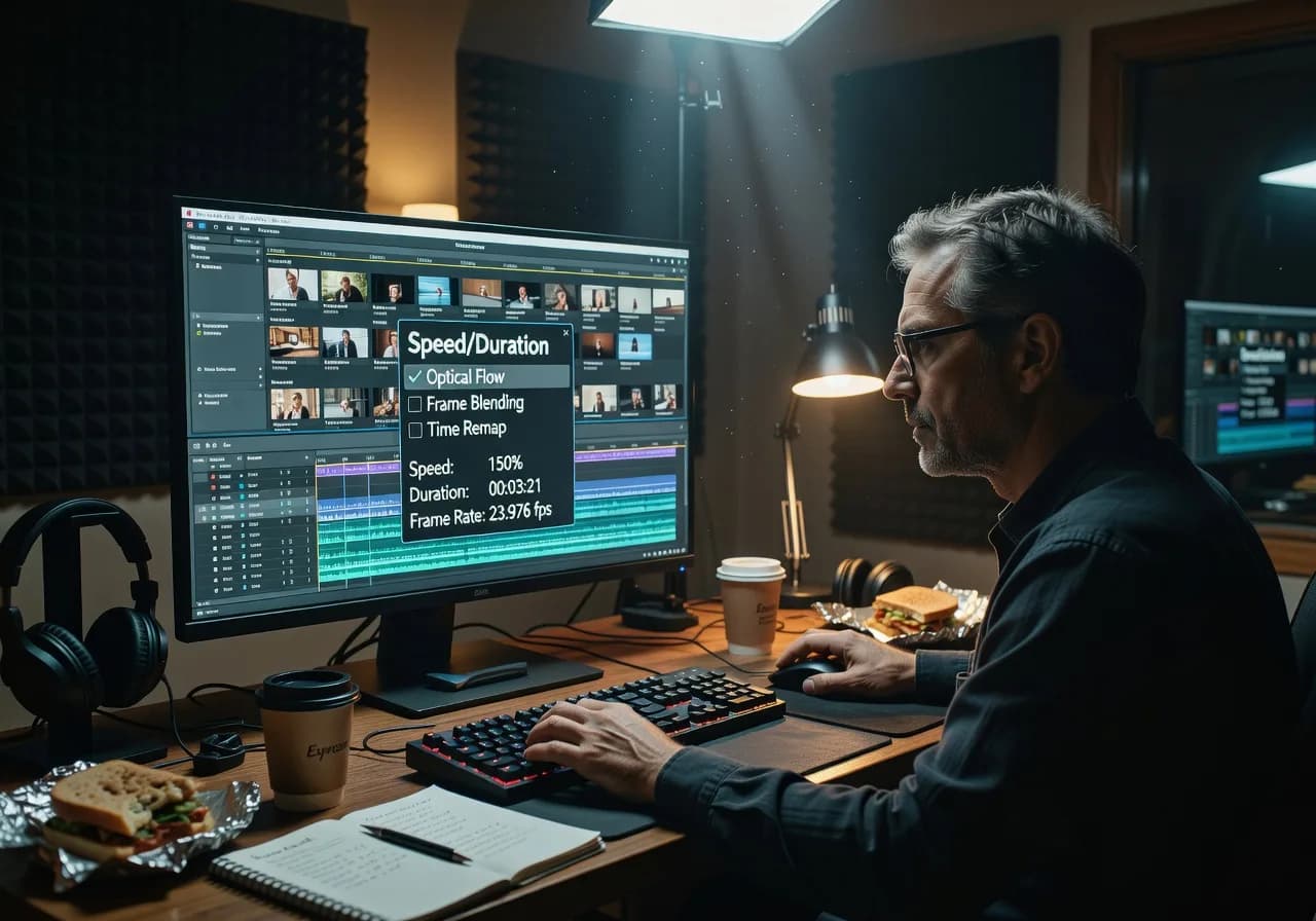 Image corps – Option Optical Flow dans le logiciel de montage Image corps – Option Optical Flow dans le logiciel de montage