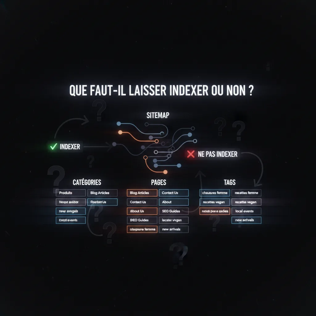 Sitemap, catégories, pages tags : que faut-il laisser indexer ou non ?
