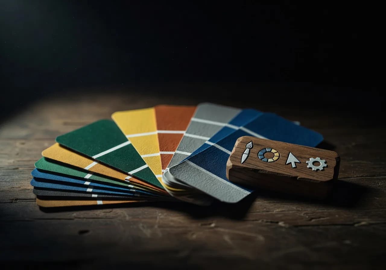 Palette extraite et prompts à portée de clic Palette extraite et prompts à portée de clic