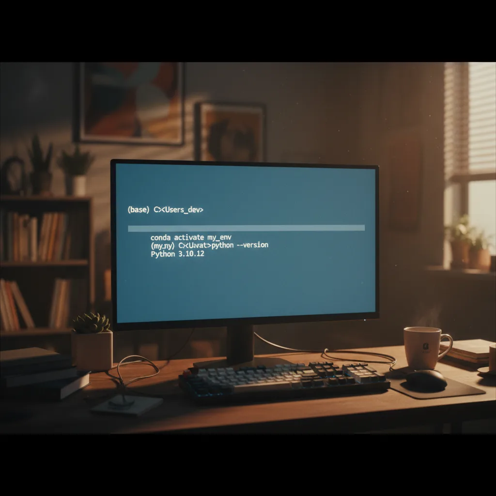 Image corps – Terminal avec env activé et commandes Conda Image corps – Terminal avec env activé et commandes Conda