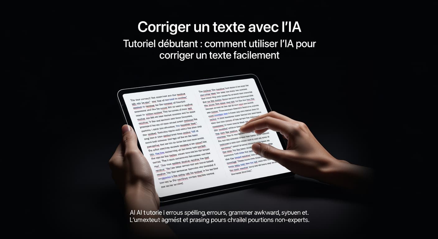 Tutoriel débutant : comment utiliser l'IA pour corriger un texte facilement