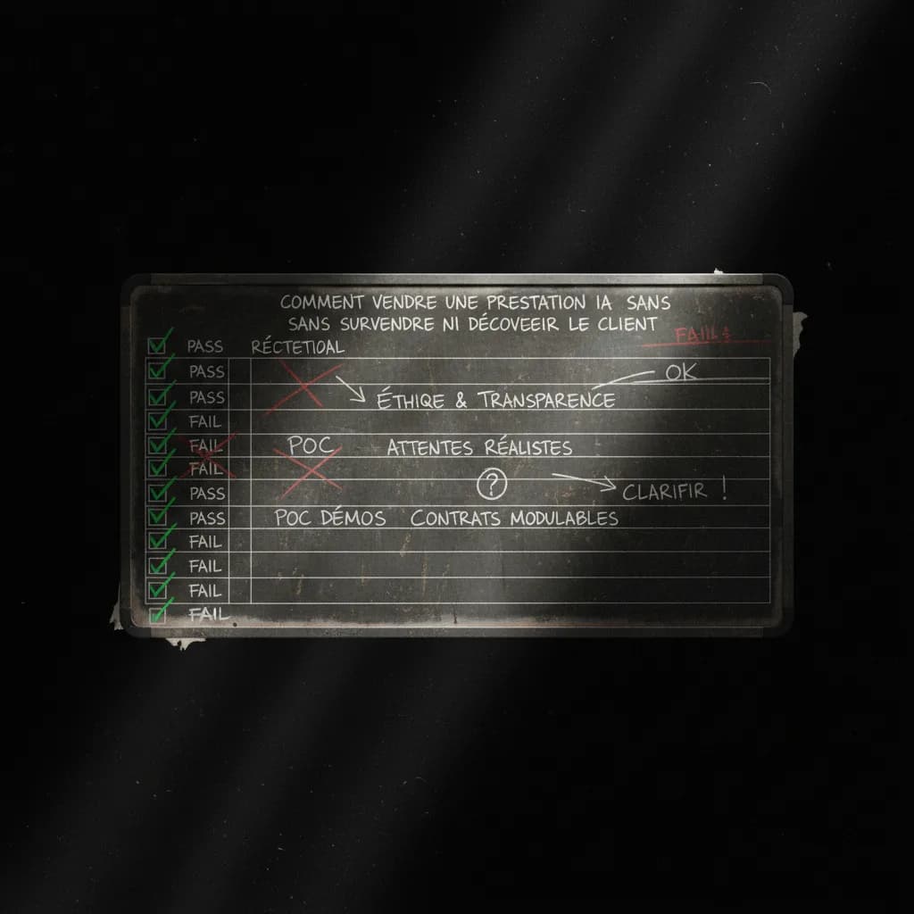 Comment vendre une prestation IA sans survendre ni décevoir le client quality control Comment vendre une prestation IA sans survendre ni décevoir le client quality control