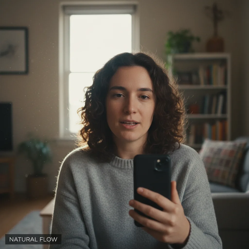 Image corps – Style UGC talking to camera Image corps – Style UGC talking to camera