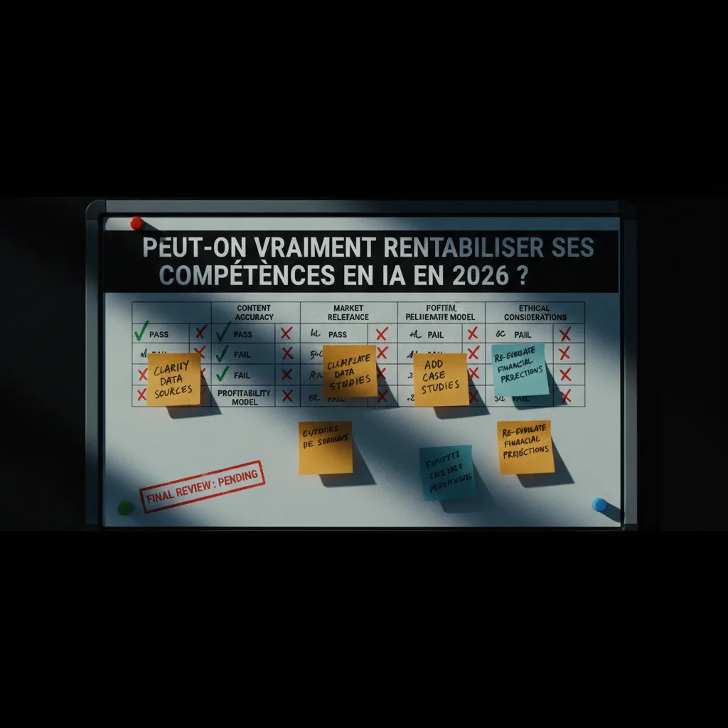 Peut-on vraiment rentabiliser ses compétences en IA en 2026 ? quality control Peut-on vraiment rentabiliser ses compétences en IA en 2026 ? quality control