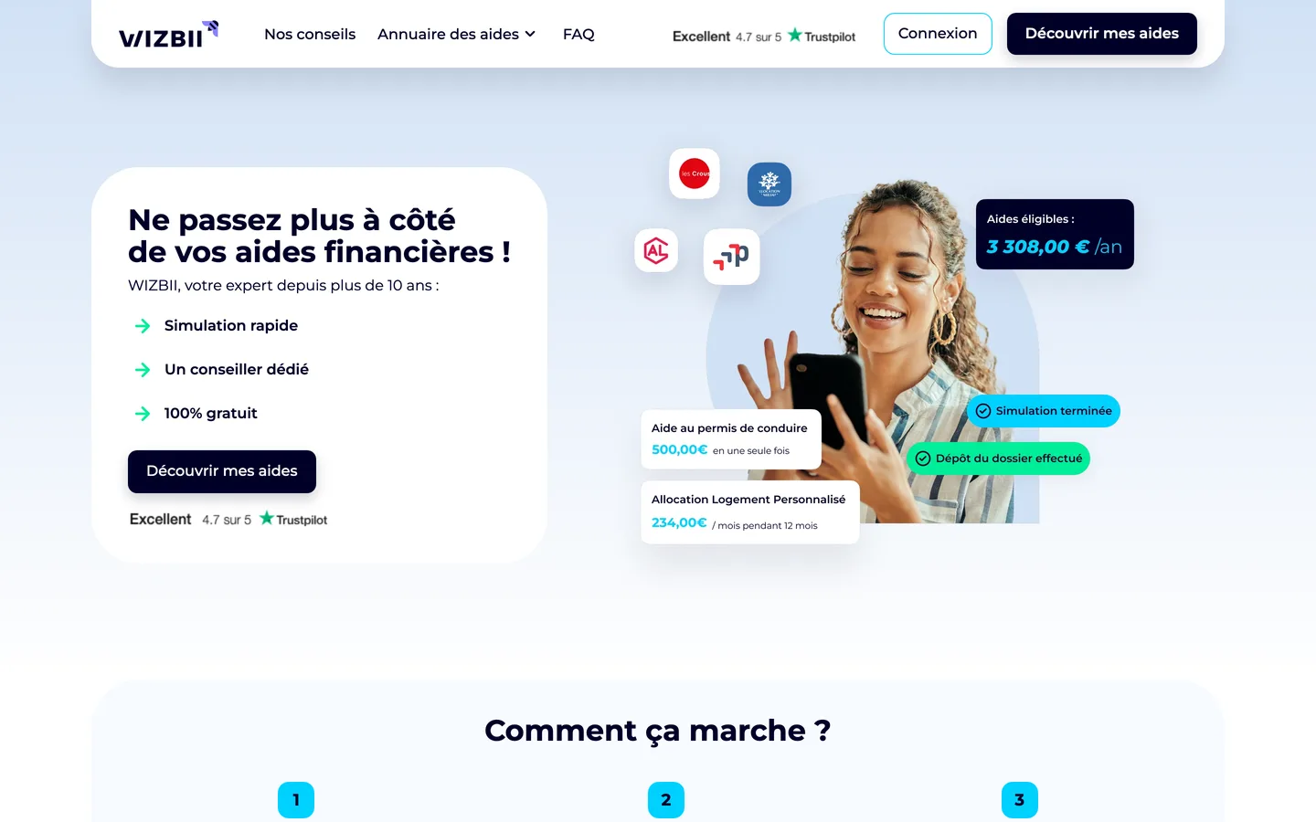 Wizbii Money - simulateur d'aides financières Wizbii Money - simulateur d'aides financières